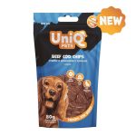 UNIQ PETS DOG SNACKS WAGGI – marha és tőkehal chips jutalomfalat kutyáknak, 80g